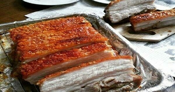 Cách làm thịt lợn (heo) quay bì giòn đơn giản bằng chảo chuẩn vị xứ Lạng