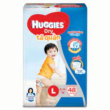 Bỉm - Tã quần Huggies Dry size L - 48 miếng (Cho bé 9 - 14kg) - Bibo Mart