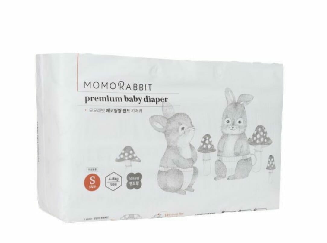 Bỉm dán/ Tã dán Momo Rabbit size S 50 miếng (4-8kg) | An BéBé