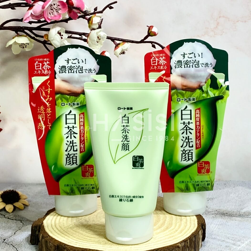 SỮA RỬA MẶT TRÀ XANH NHẬT BẢN ROHTO SHIROCHASOU GREEN TEA 120G CHÍNH HÃNG - Sữa rửa mặt | TheFaceHolic.com