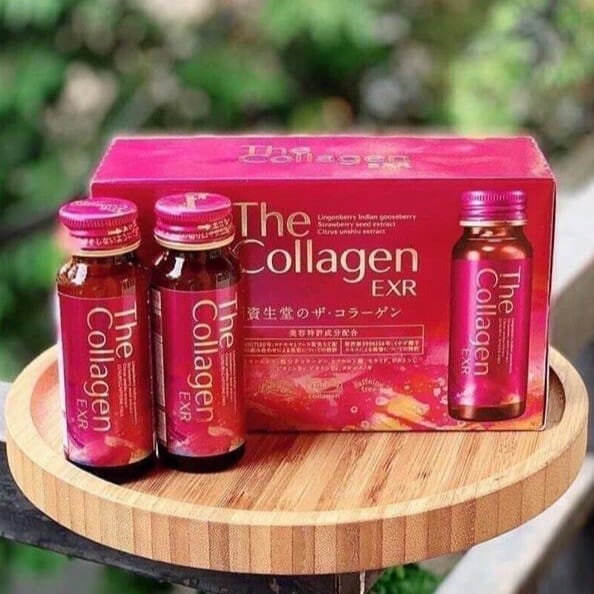 Nước uống collagen đẹp da nhật bản The collagen shiseido EXR, hộp 10 chai  50ml 